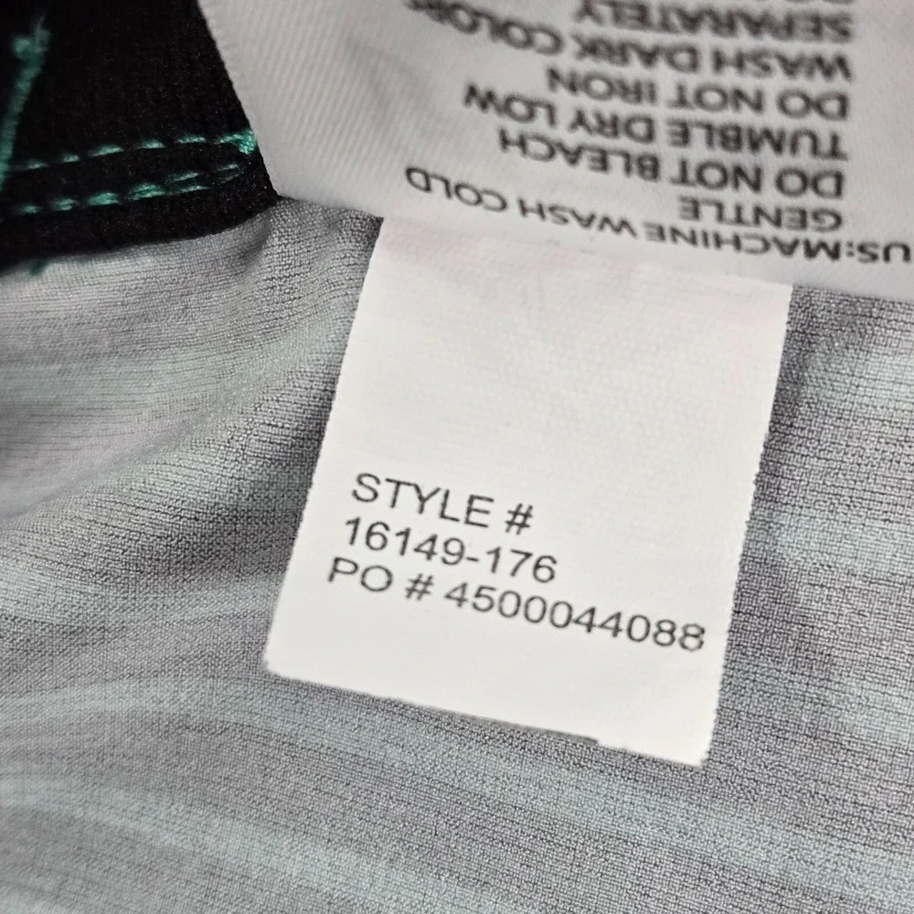 Fox‎ Men Swimwear 36 Gray Striped Knit H2O Board Shorts Polyester Elastane Logo